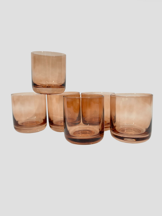 Muted Double Old Fashioned Glass Set of 6