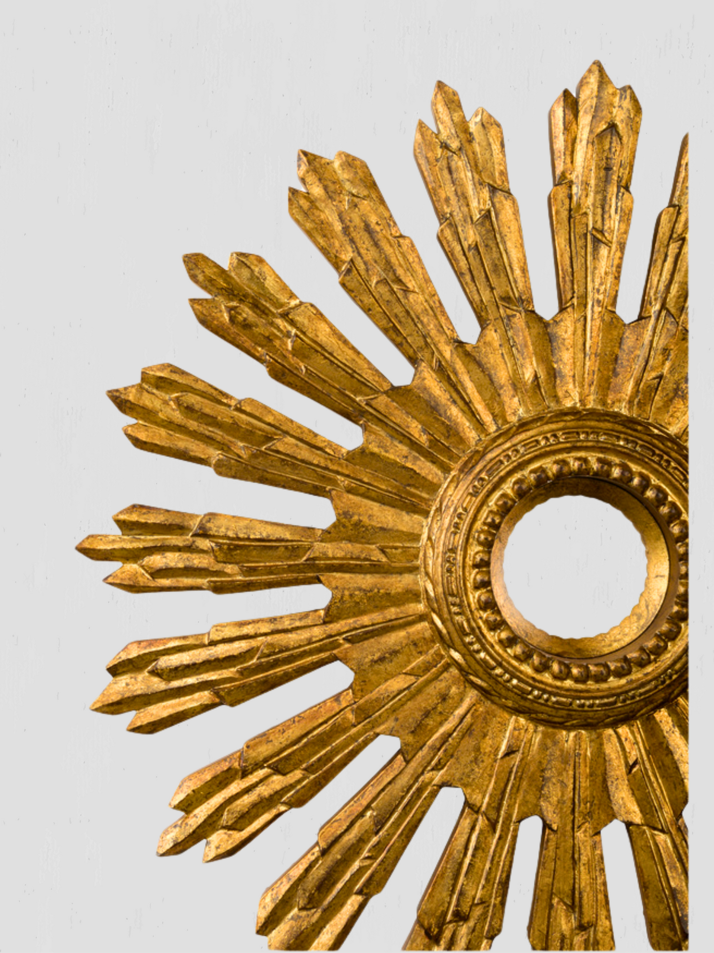 Aurora 31" Antique Gold Sunburst Mirror