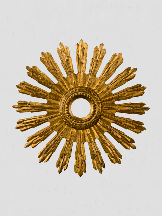 Aurora 31" Antique Gold Sunburst Mirror