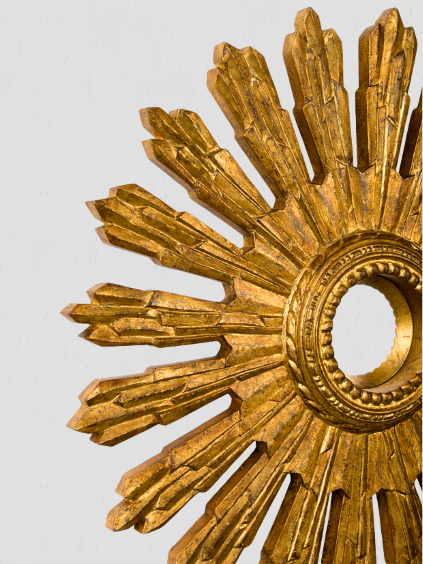 Aurora 31" Antique Gold Sunburst Mirror