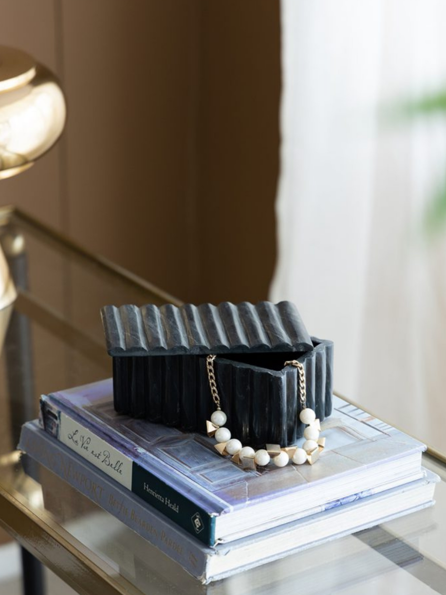 Black Marble Lidded Box