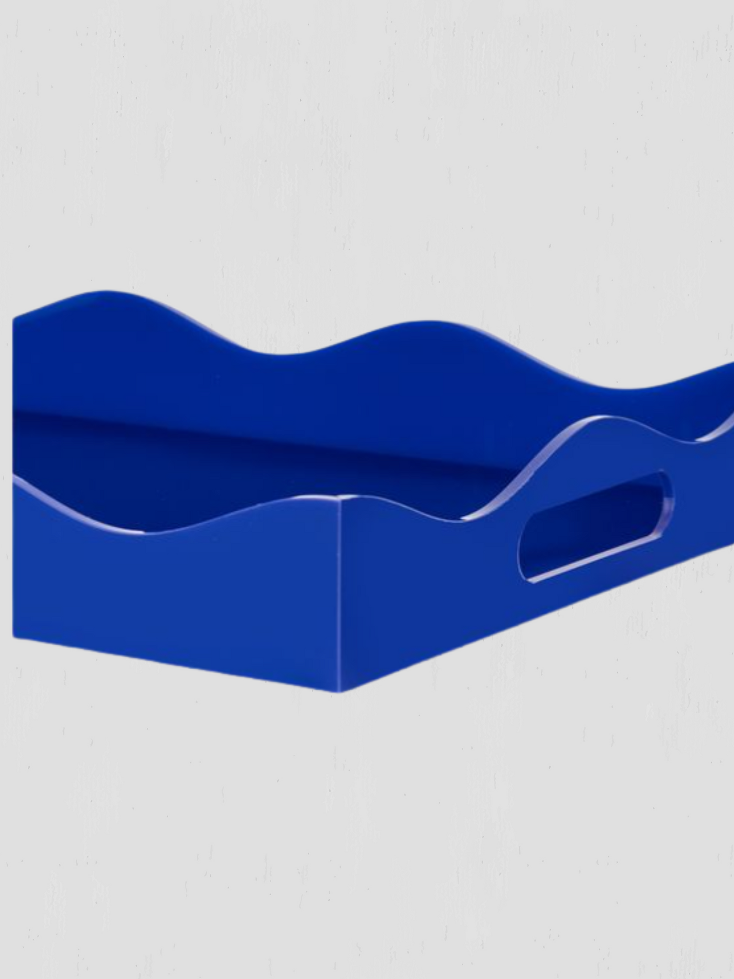 Scalloped Blue Acrylic Tray