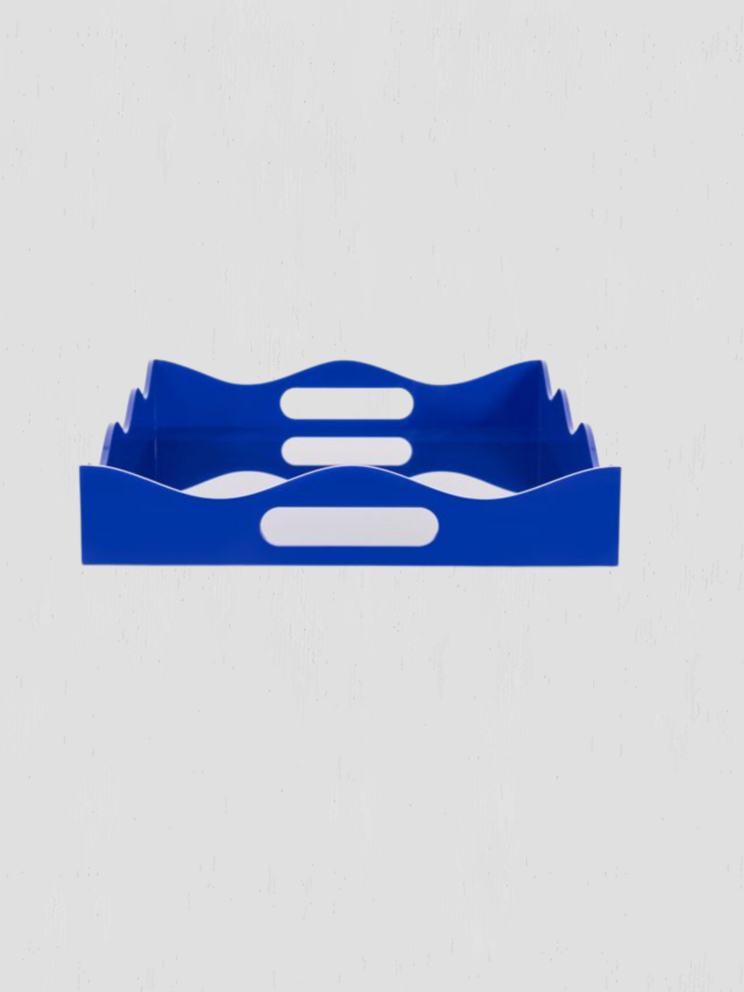 Scalloped Blue Acrylic Tray