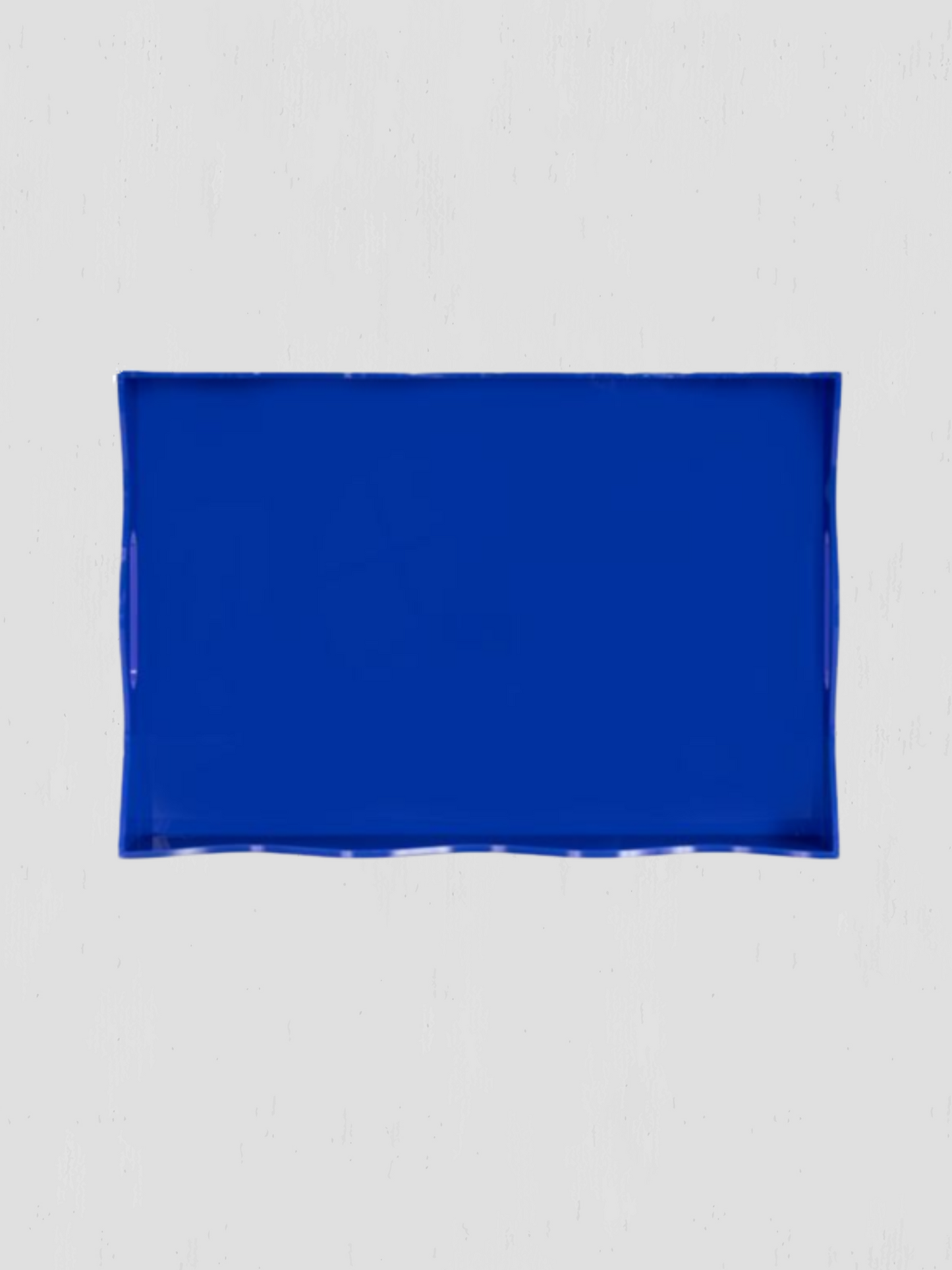 Scalloped Blue Acrylic Tray
