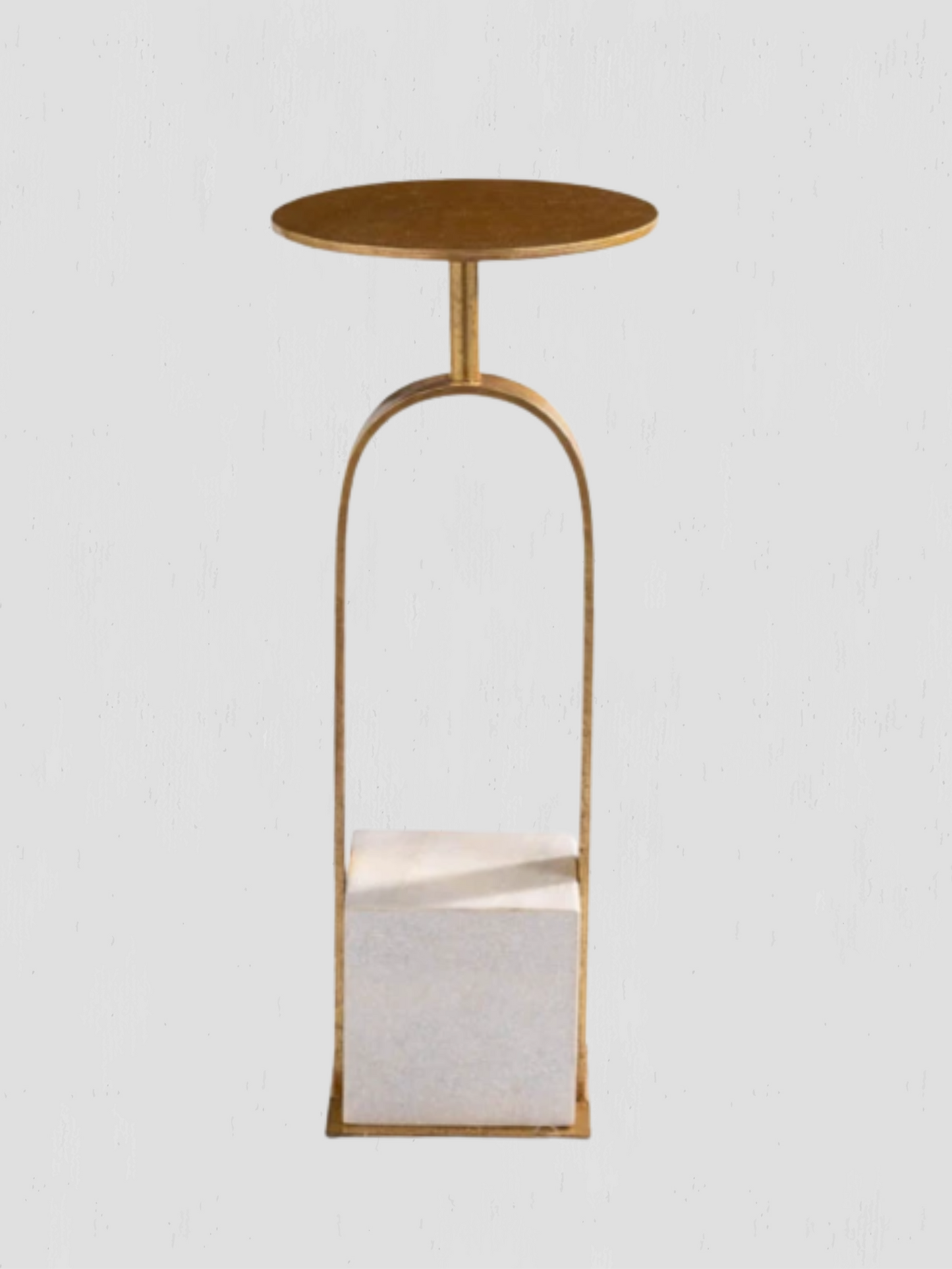 Eleanor White Marble Side Table