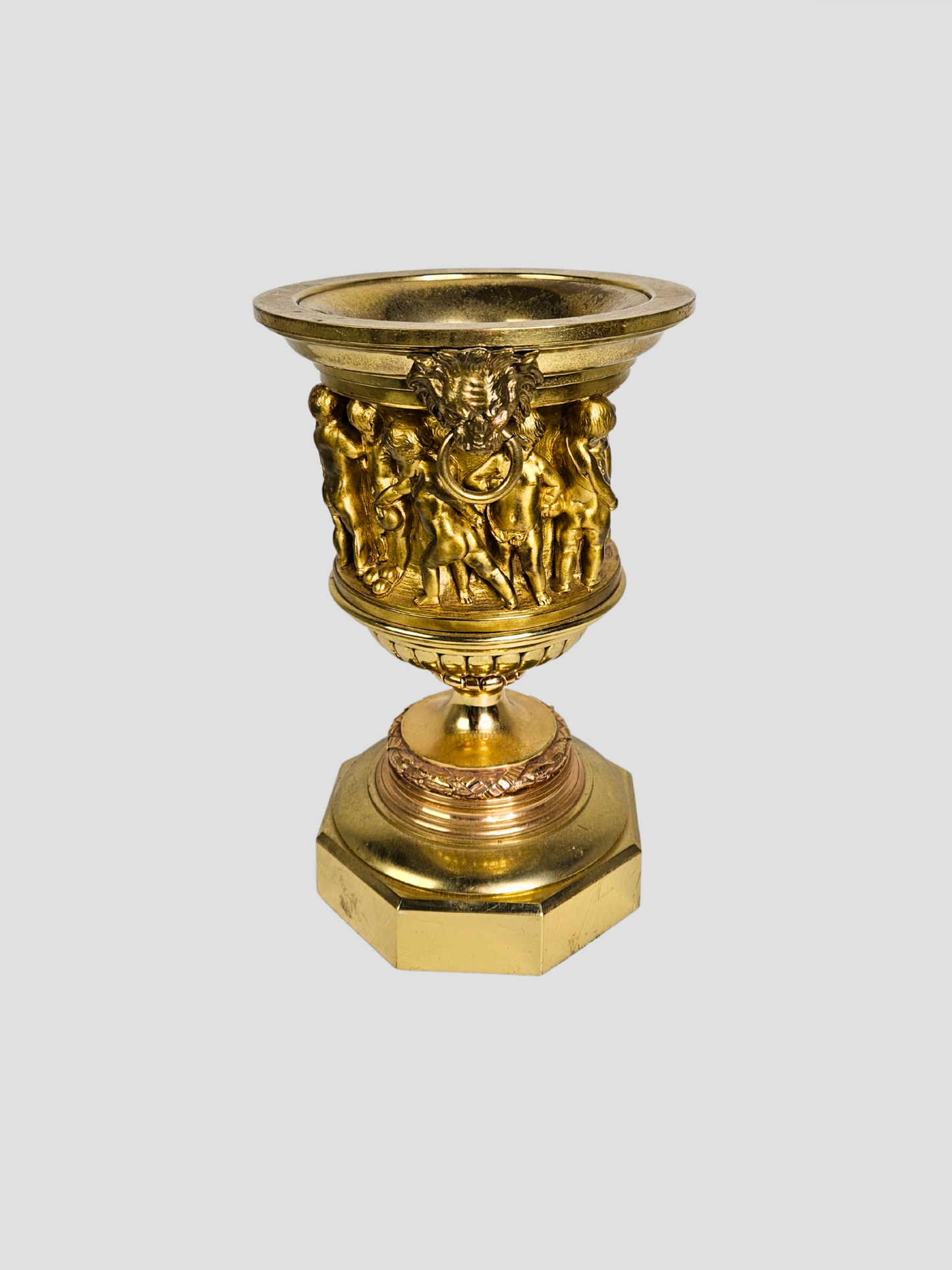 Antique Gilt Bronze Urns - Pair