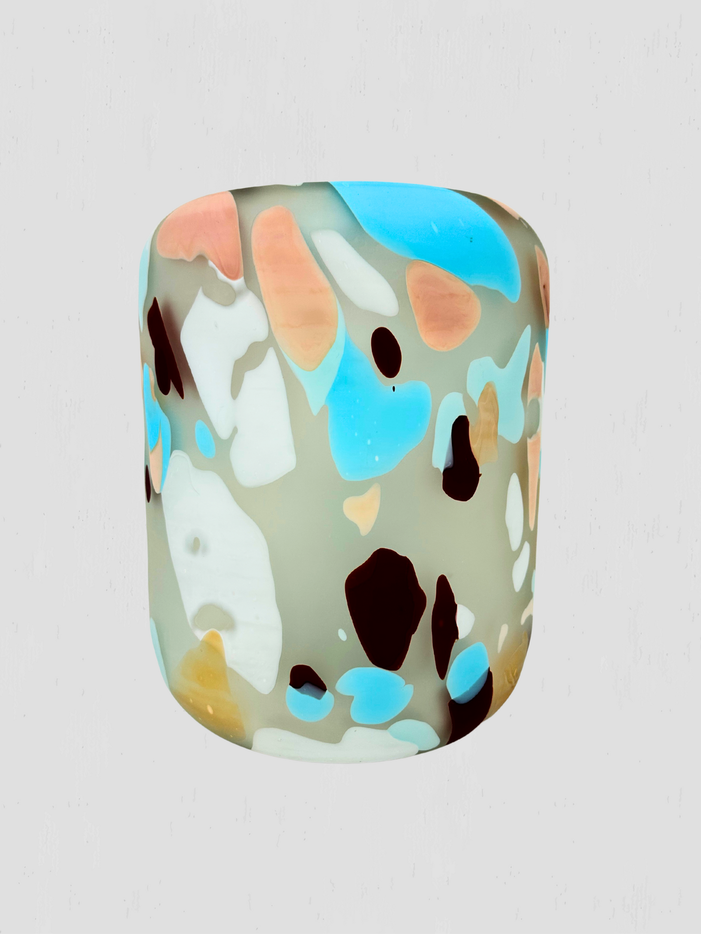 Mardi Gras Glass Vase