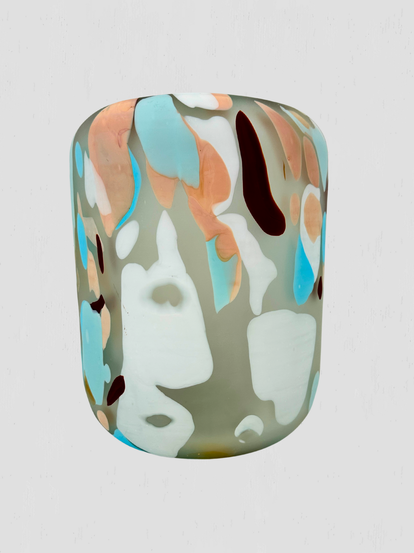 Mardi Gras Glass Vase