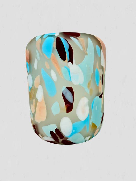 Mardi Gras Glass Vase