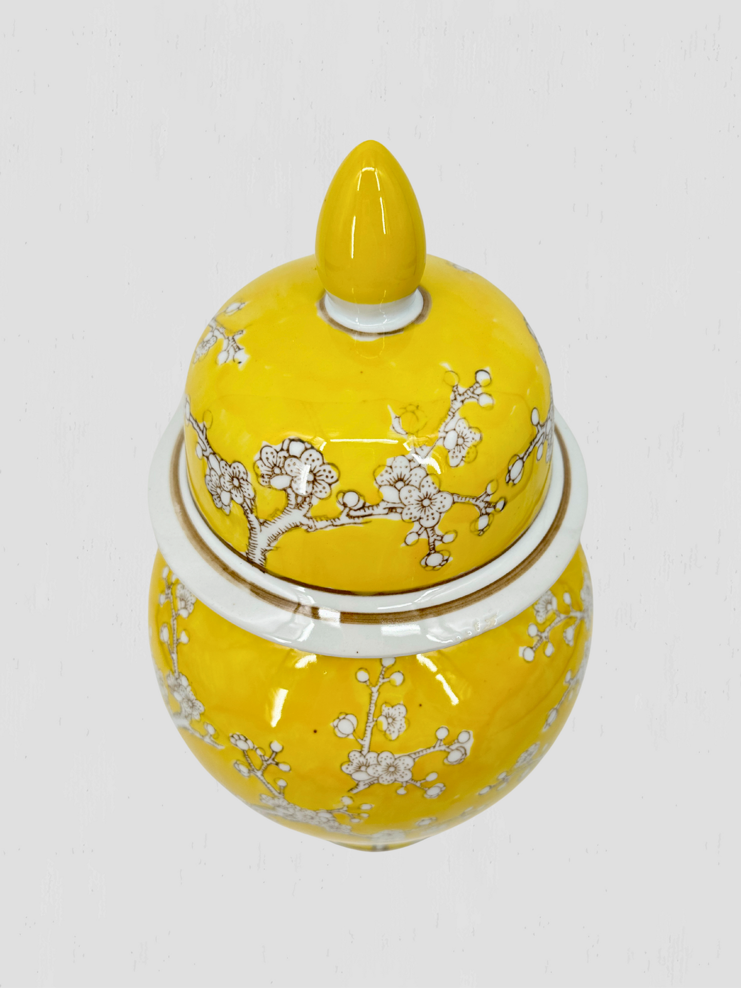 Yellow Ceramic Ginger Jar