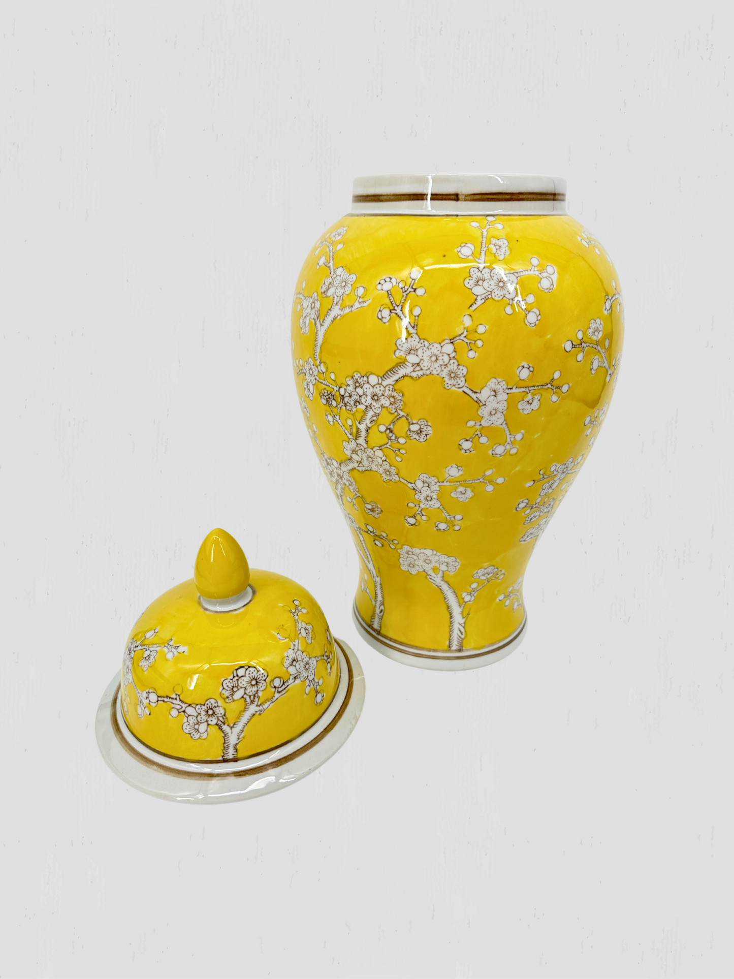 Yellow Ceramic Ginger Jar