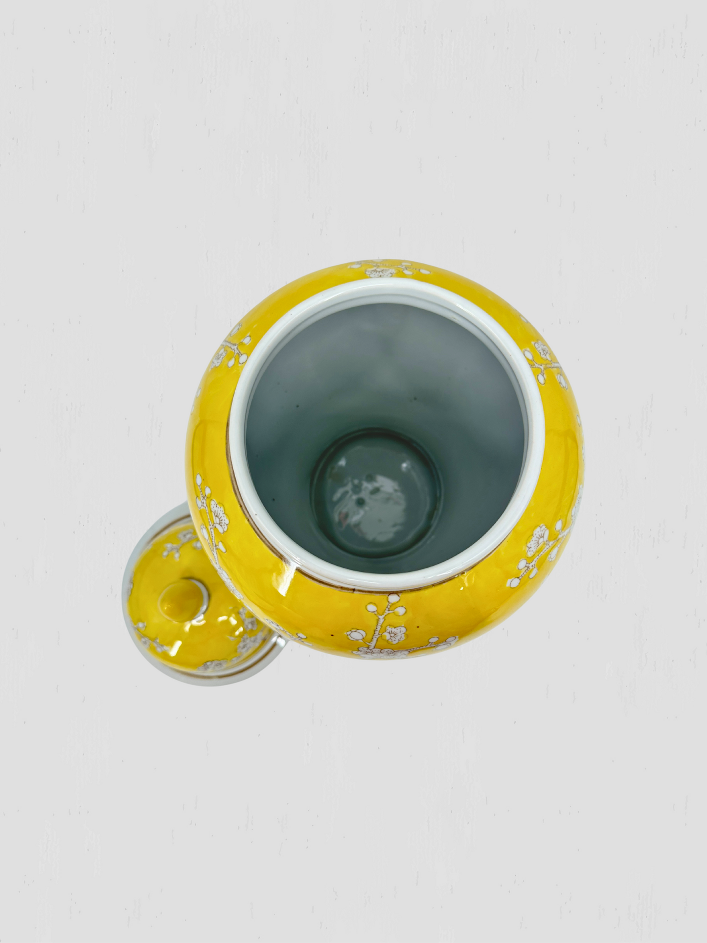 Yellow Ceramic Ginger Jar