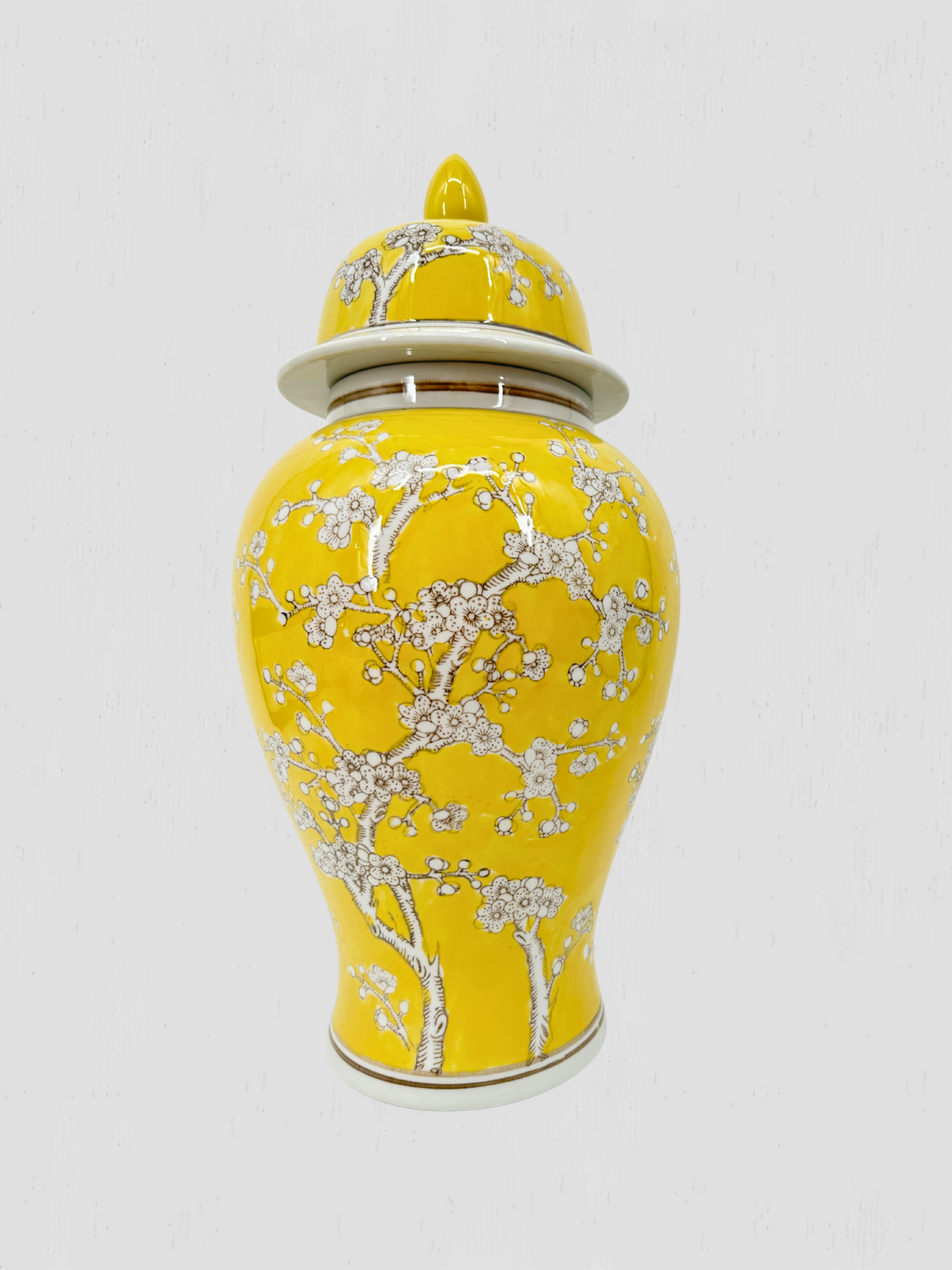 Yellow Ceramic Ginger Jar