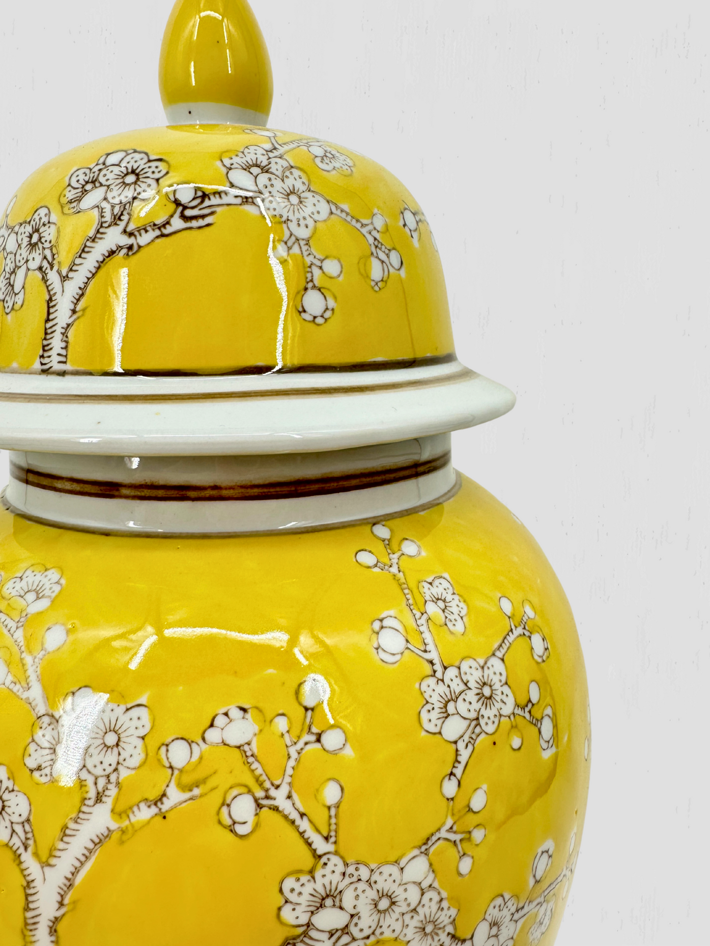 Yellow Ceramic Ginger Jar