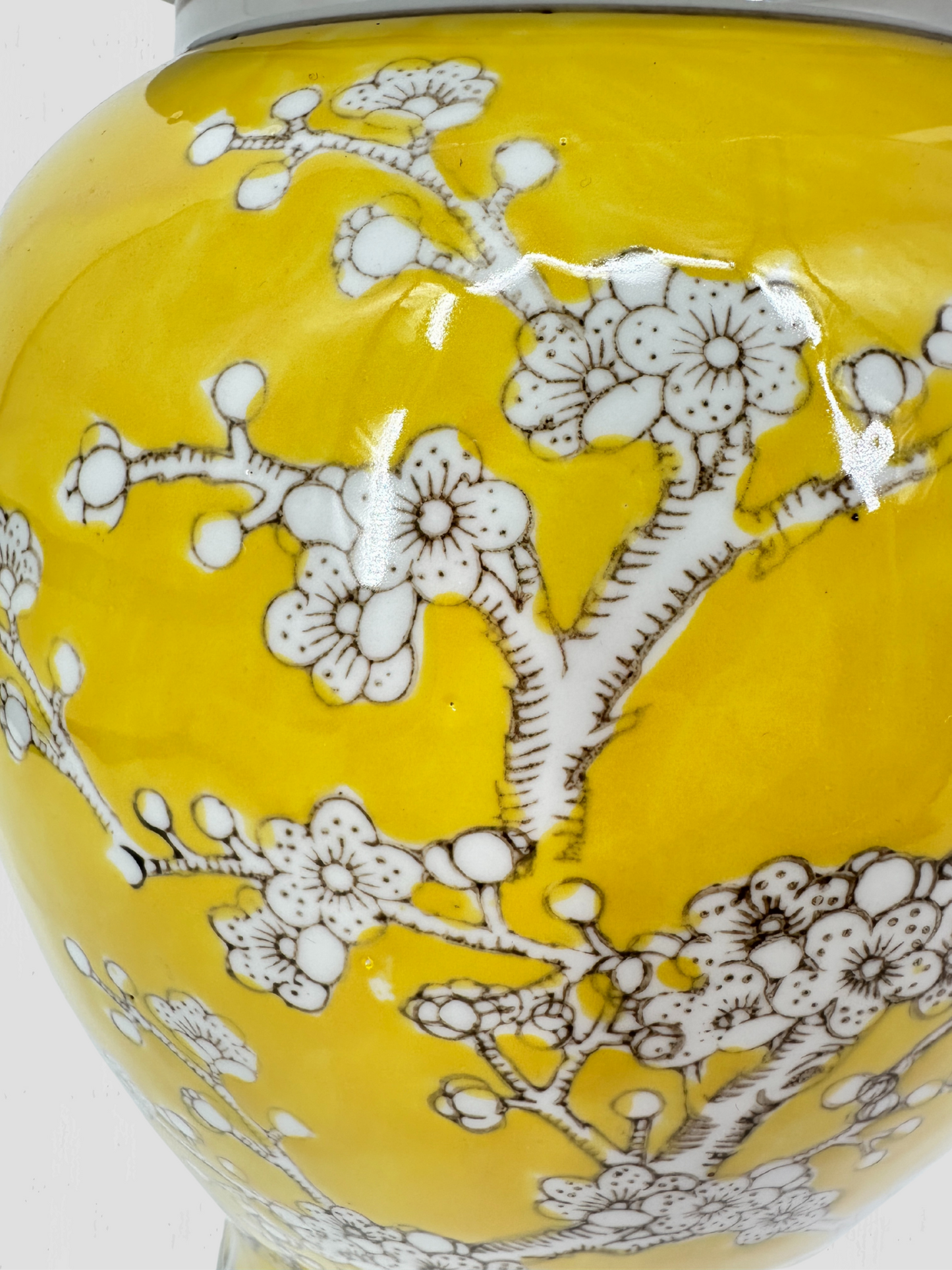Yellow Ceramic Ginger Jar