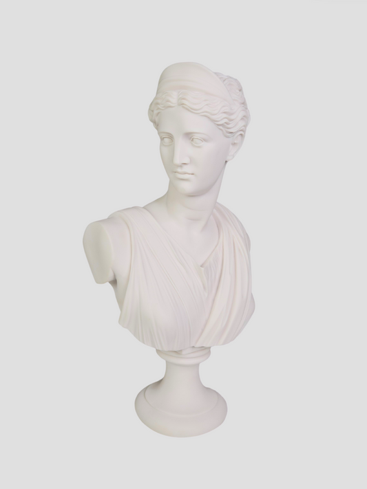 Handmade Artemis Cast Marble Bust