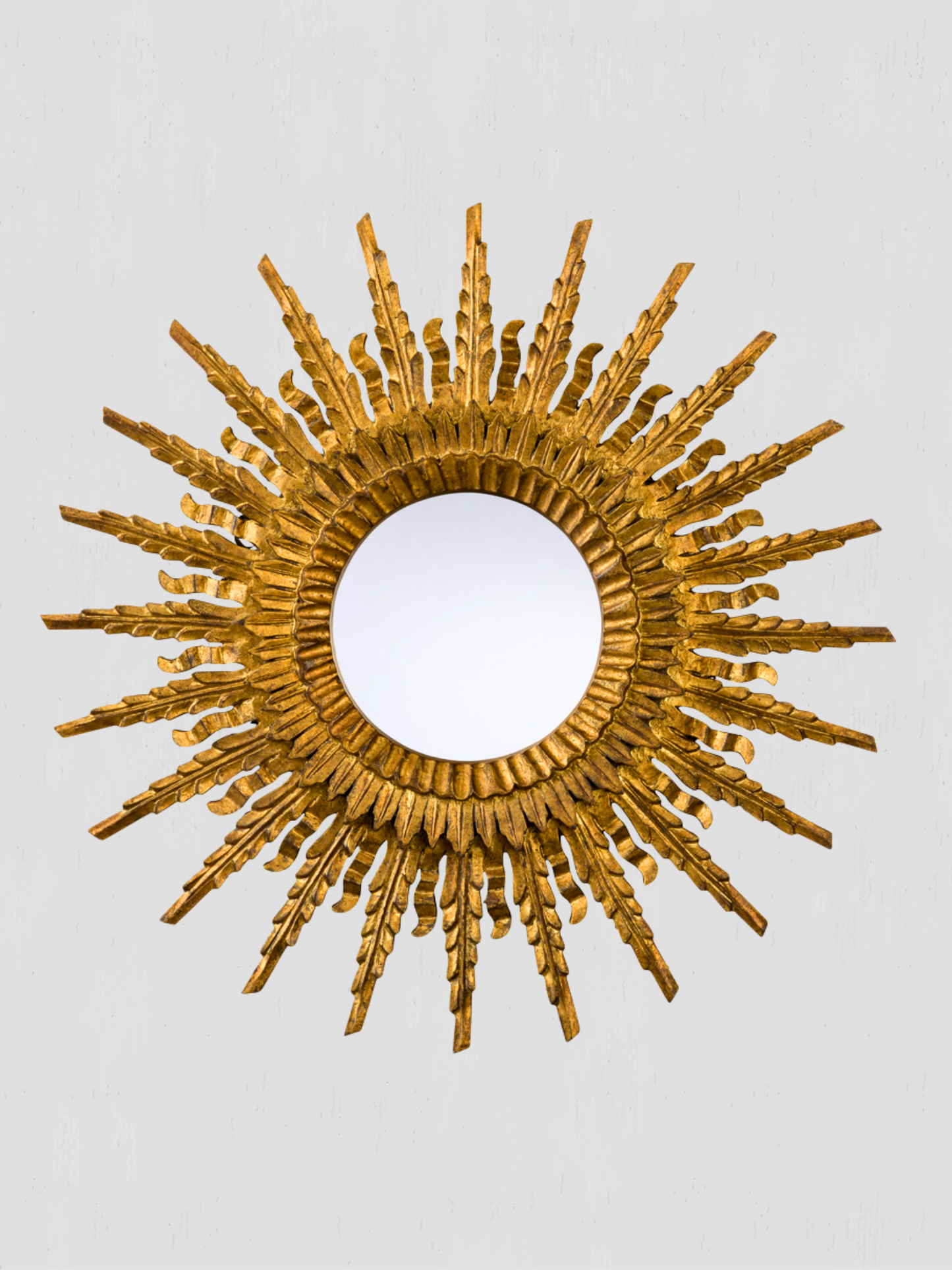 Illuminate 31" Antique Gold Sunburst Mirror