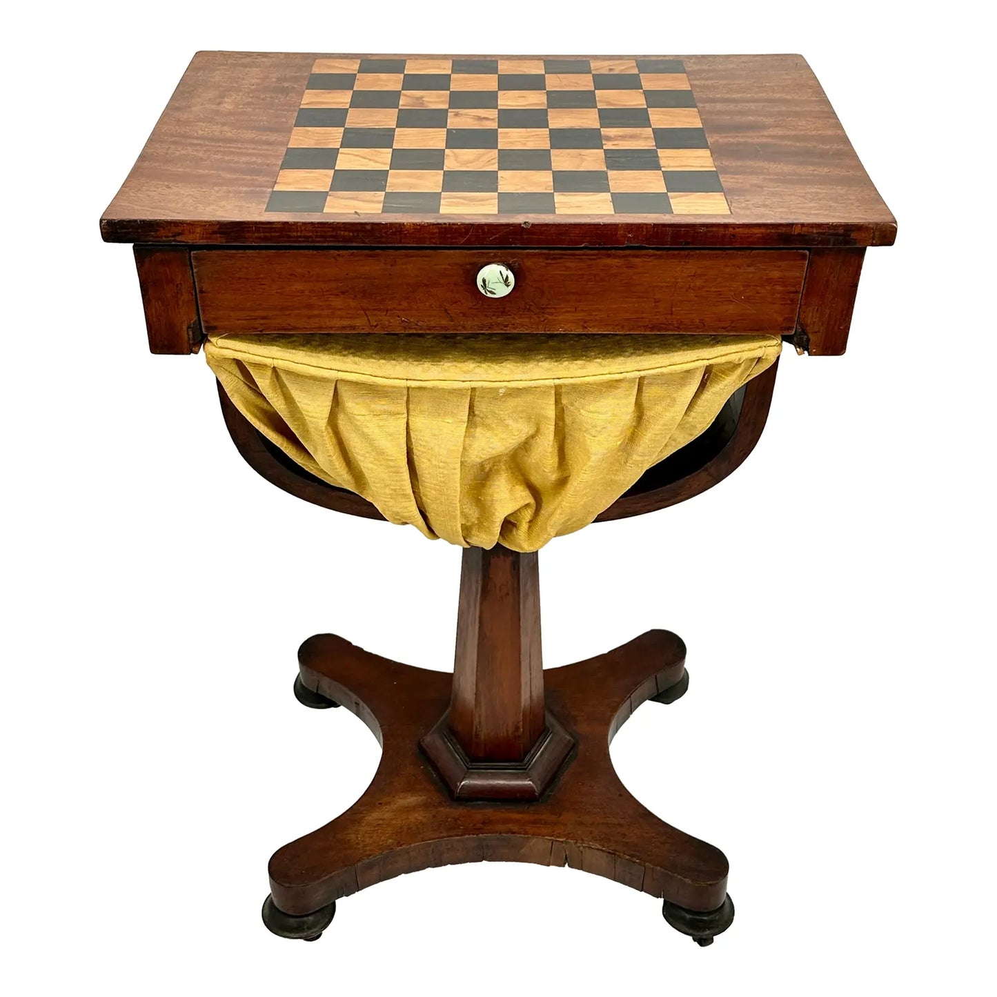 Late 19th Century Classical Mahogany Chess Table With Inlaid Top