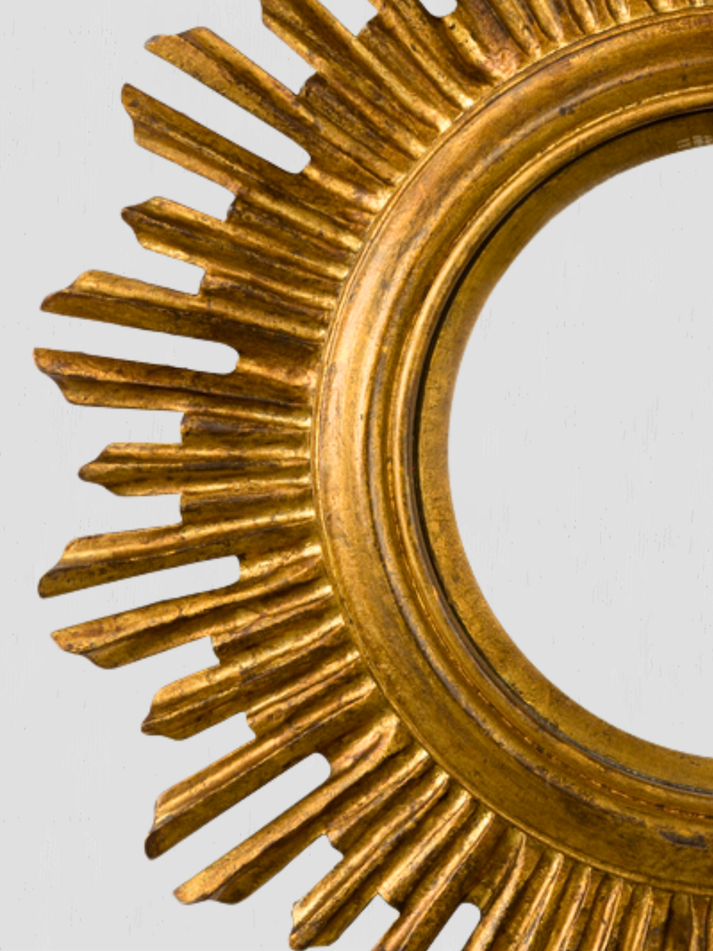 Luminance 24" Antique Gold Sunburst Mirror