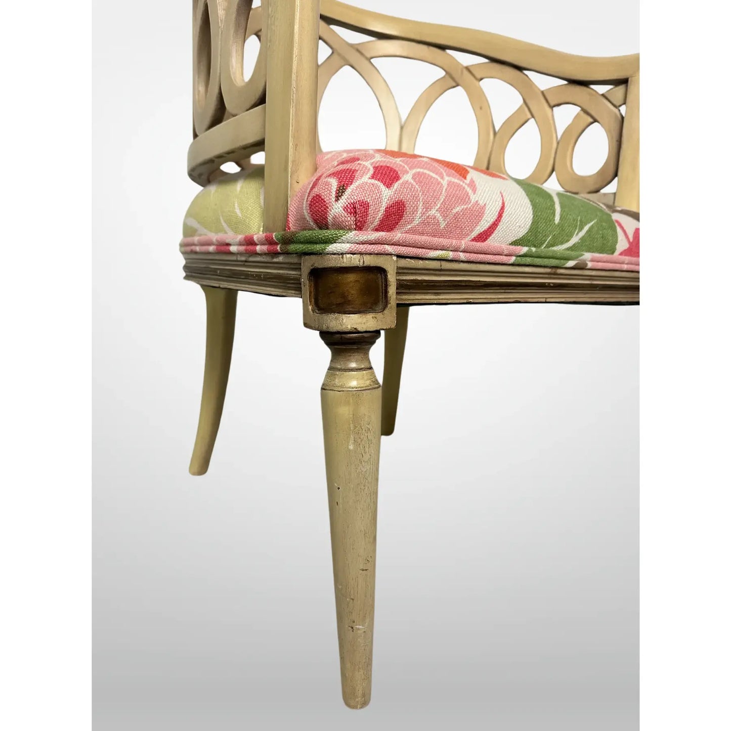 Neoclassical Style Pair of Loop Barrel Back Chairs Nina Campbell