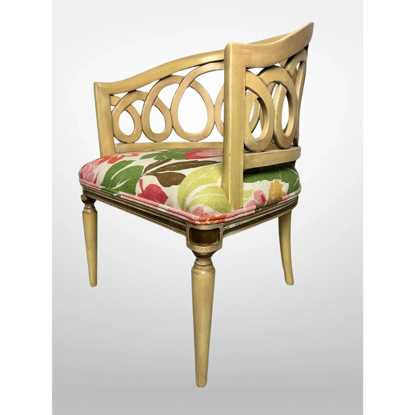 Neoclassical Style Pair of Loop Barrel Back Chairs Nina Campbell