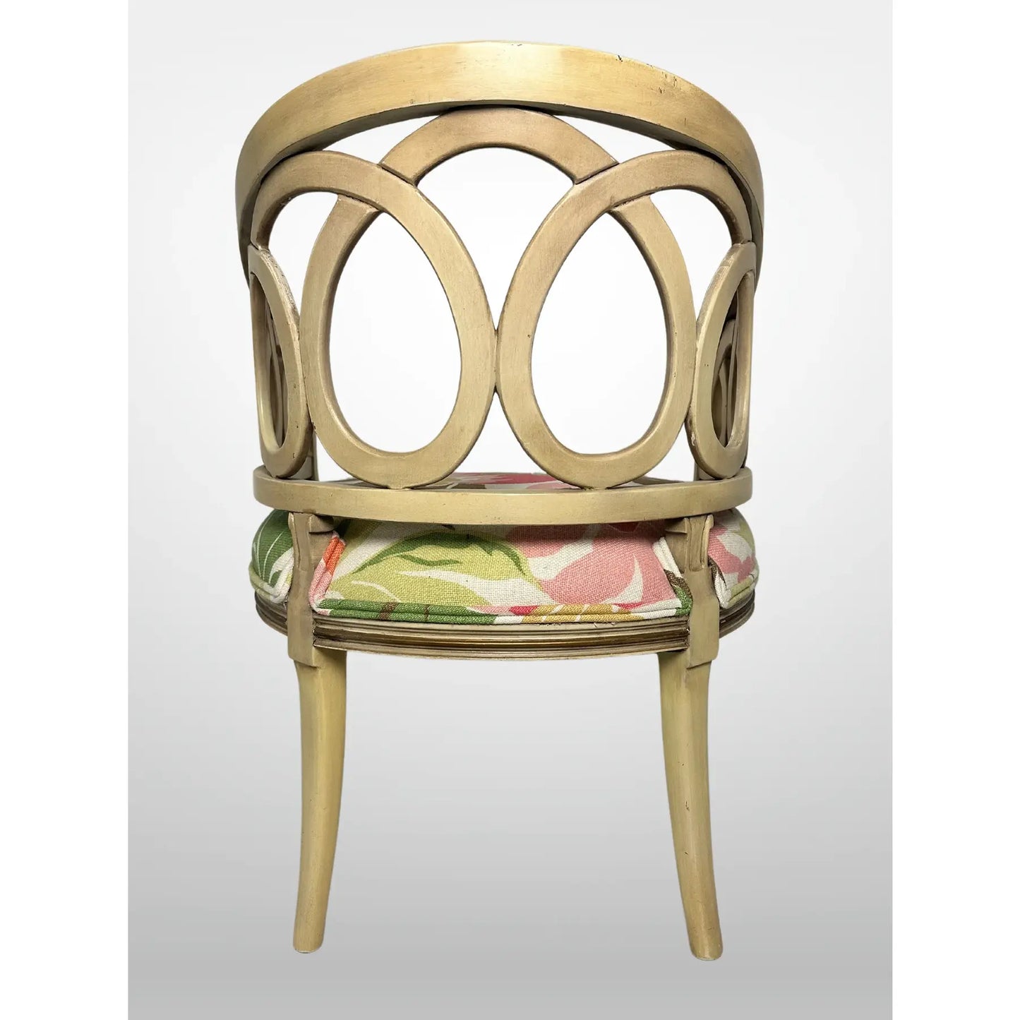 Neoclassical Style Pair of Loop Barrel Back Chairs Nina Campbell