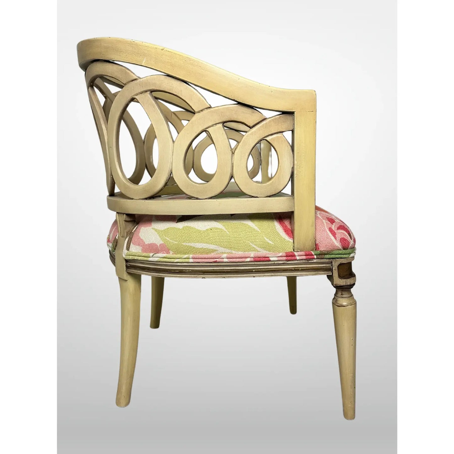 Neoclassical Style Pair of Loop Barrel Back Chairs Nina Campbell