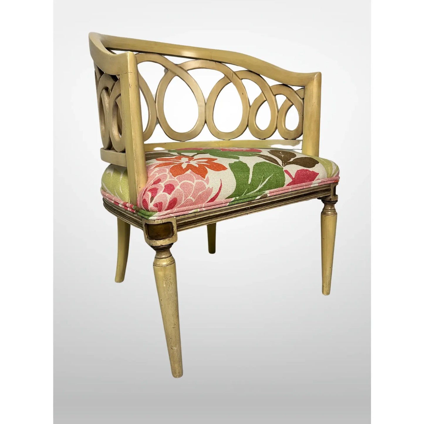 Neoclassical Style Pair of Loop Barrel Back Chairs Nina Campbell