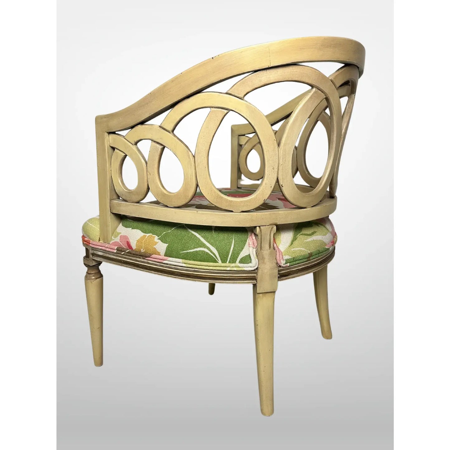 Neoclassical Style Pair of Loop Barrel Back Chairs Nina Campbell