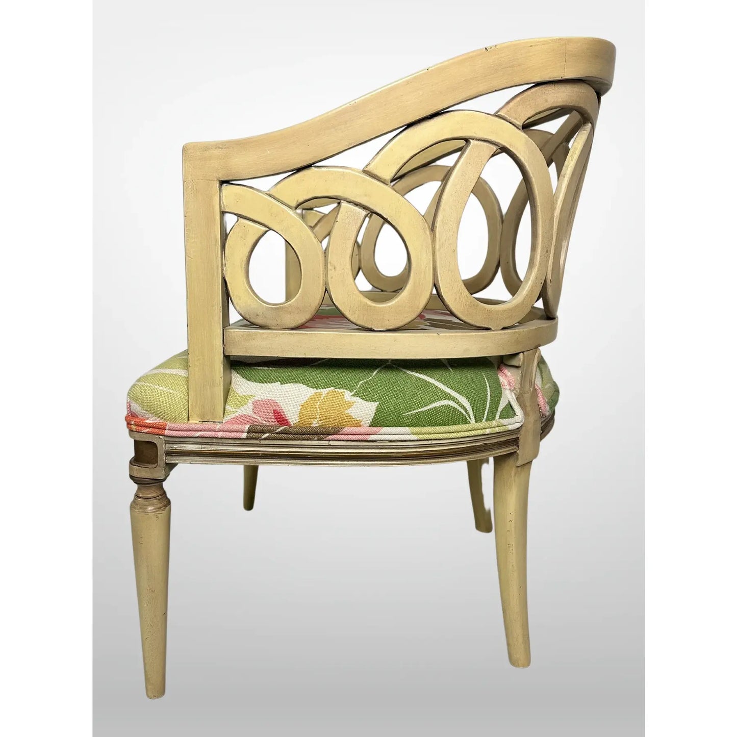 Neoclassical Style Pair of Loop Barrel Back Chairs Nina Campbell