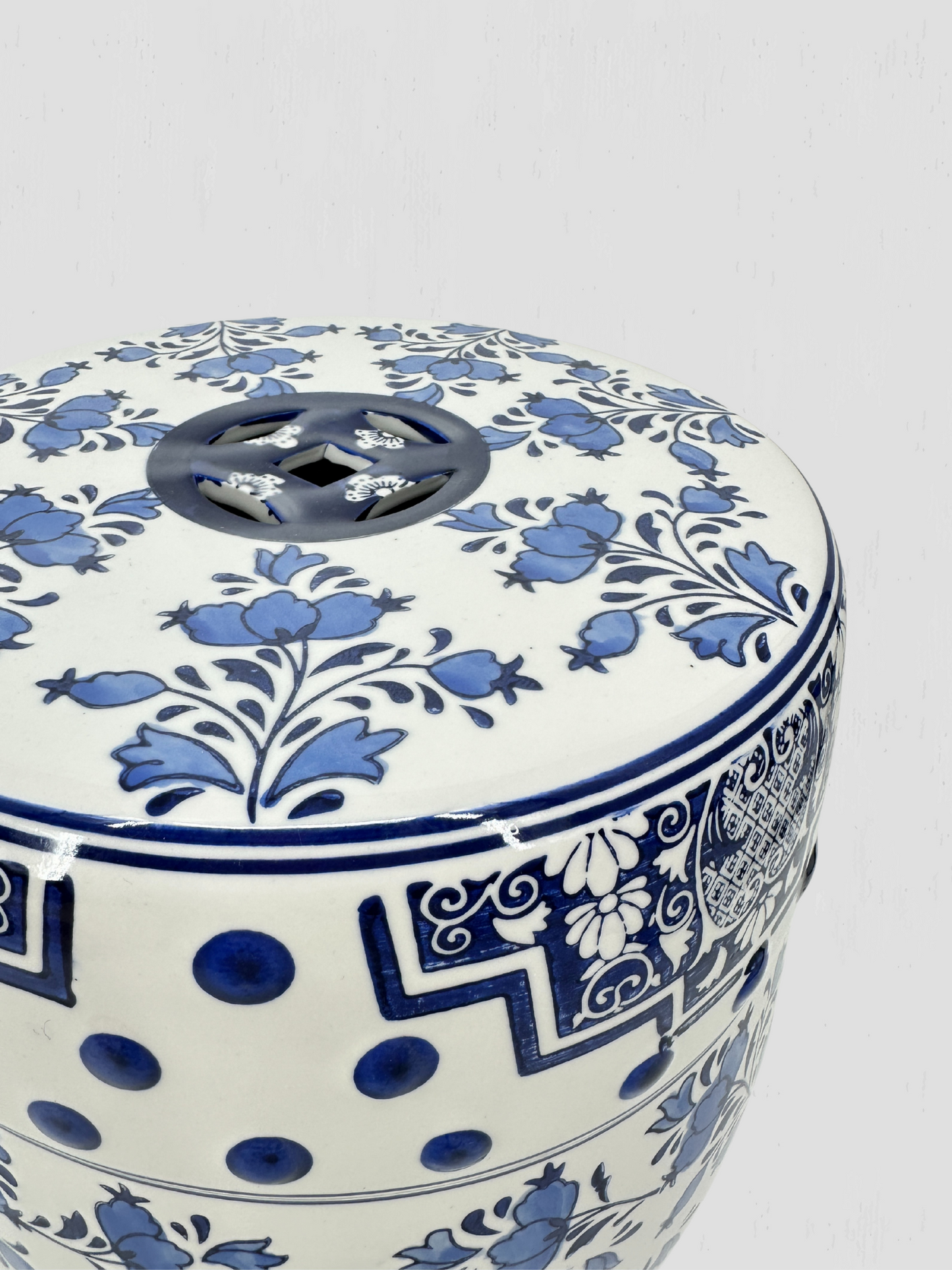 Chinoiserie Ceramic Garden Stool