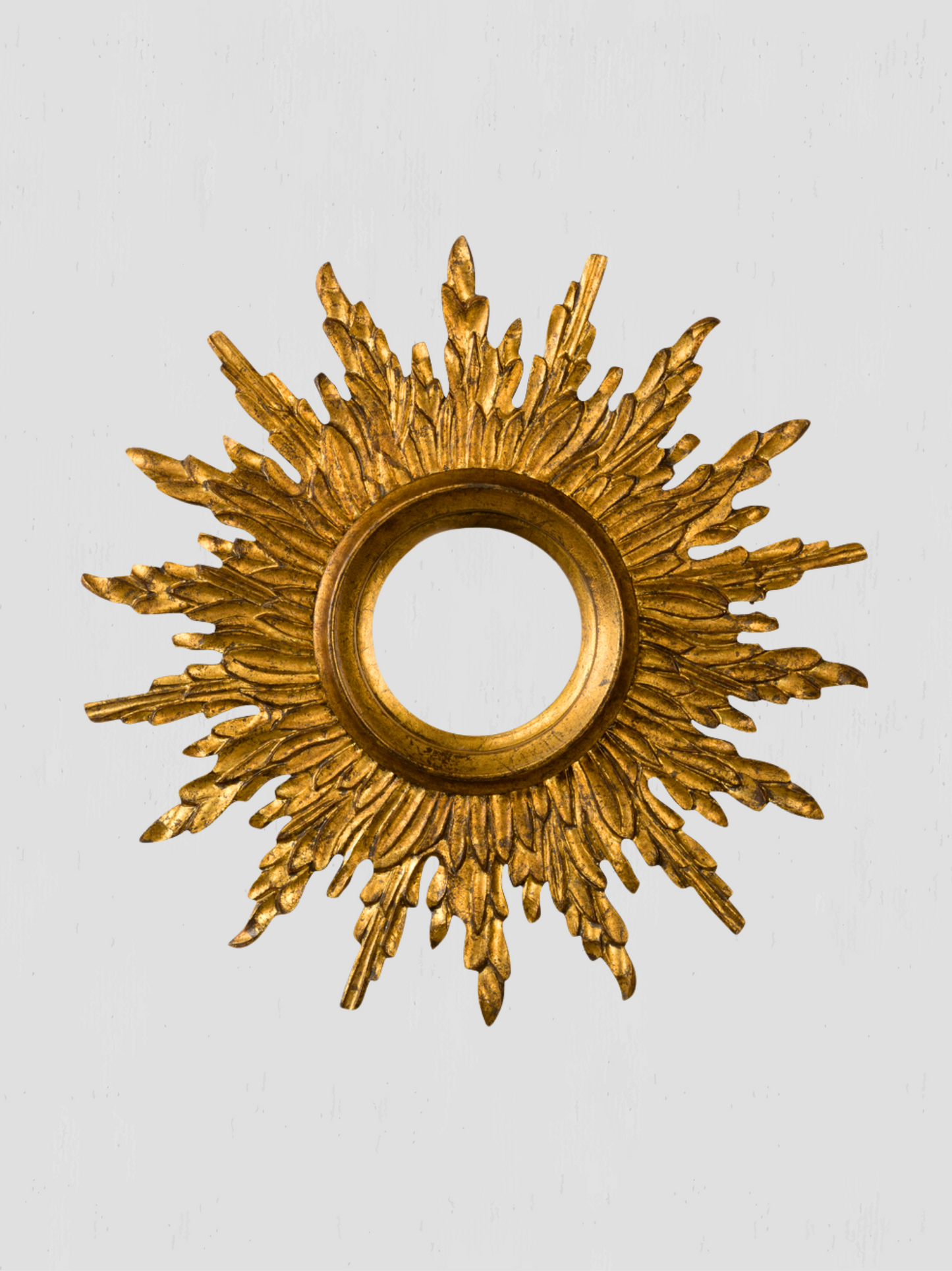 Sunbeam 25" Antique Gold Sunburst Mirror