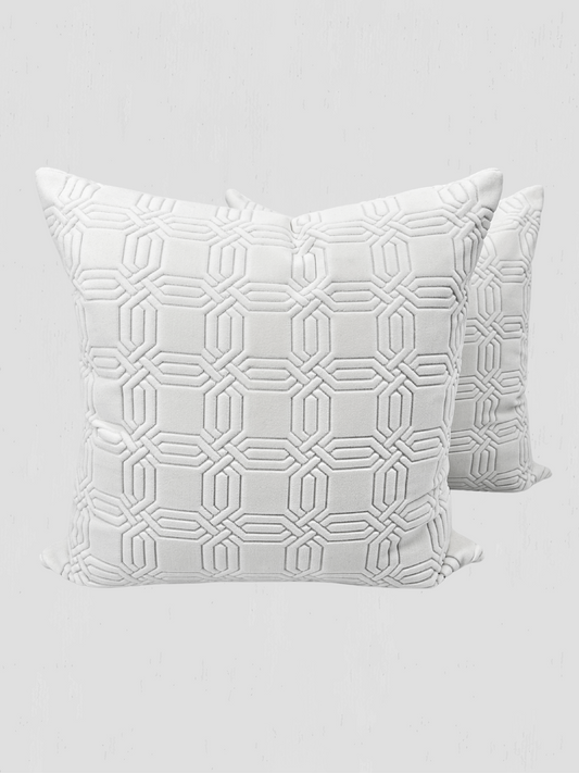 Brentano Interlock Velvet Throw Pillow Pair
