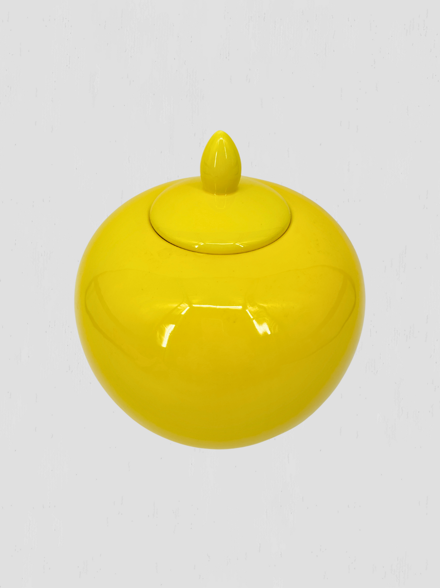 Canary Yellow Decorative Lidded Jar