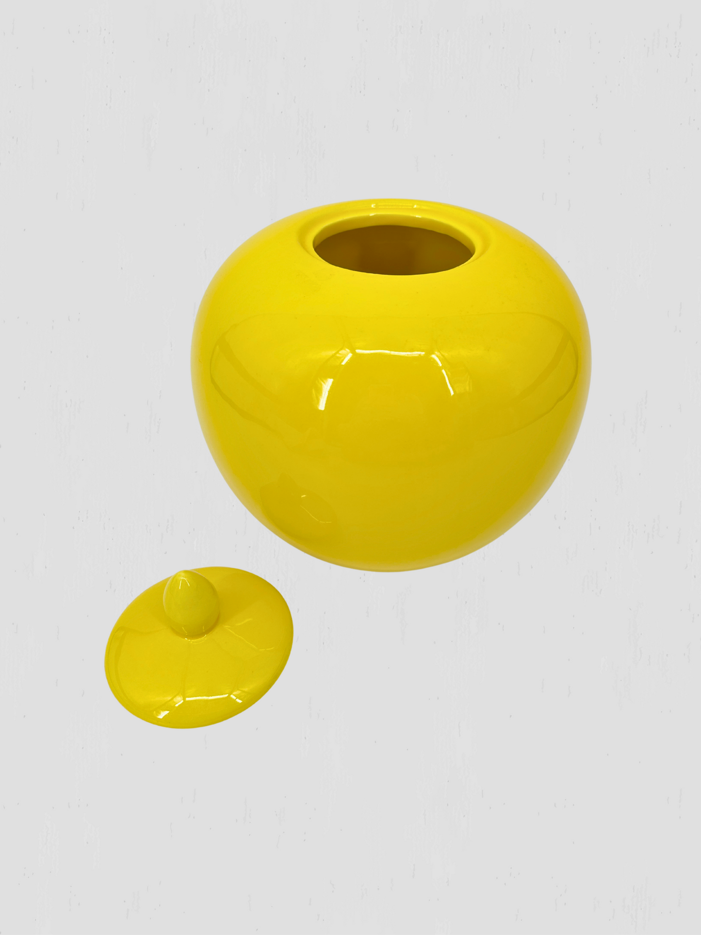 Canary Yellow Decorative Lidded Jar