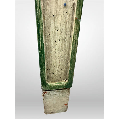 Italian Painted Table With Green Marble Top Vintage