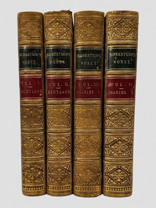 Antique The Works of William Robertson Books Set of 4
