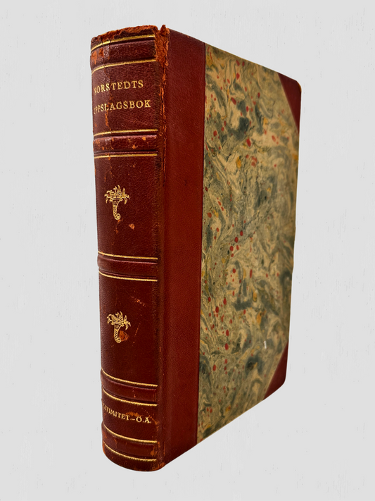 Norstedts Uppslagsbok Leatherbound Book Vintage Sweden Encyclopedia