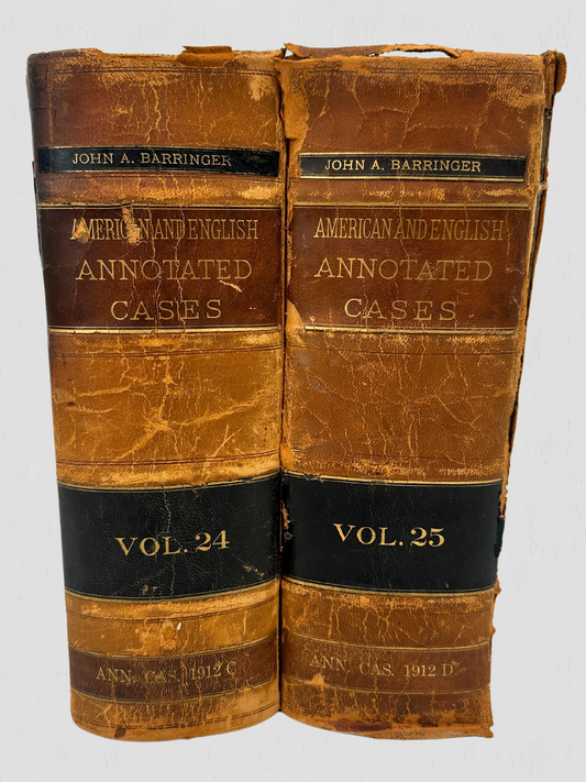 Antique Barringer American & English Annotated Cases Books