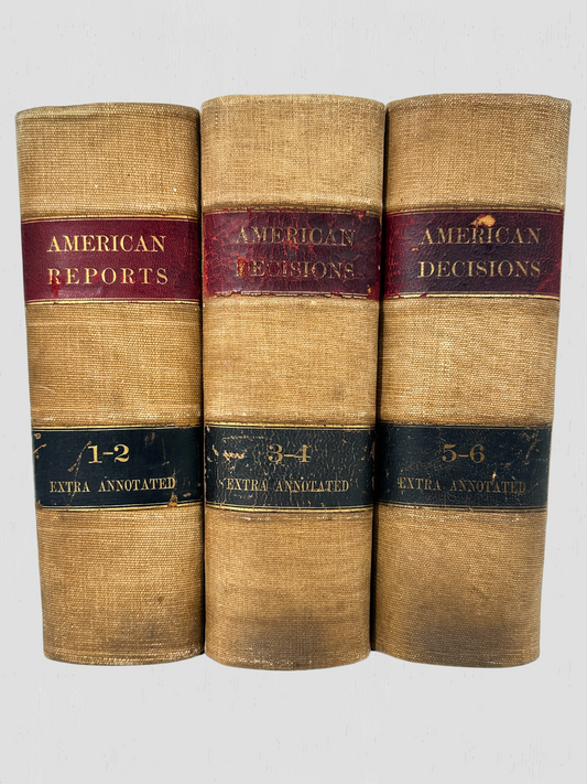 Antique American Decisions Book Set of 3