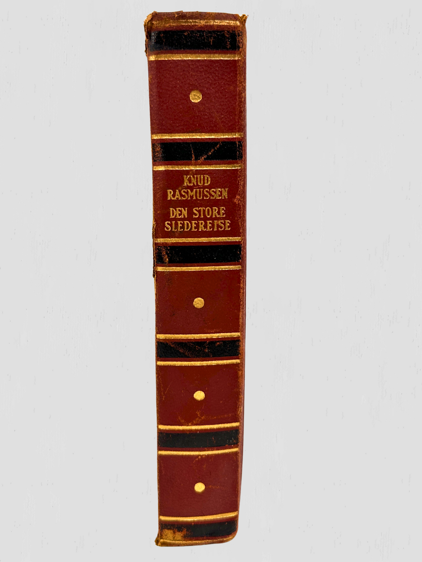 Knud Rasmussen Leatherbound Book Vintage Norway
