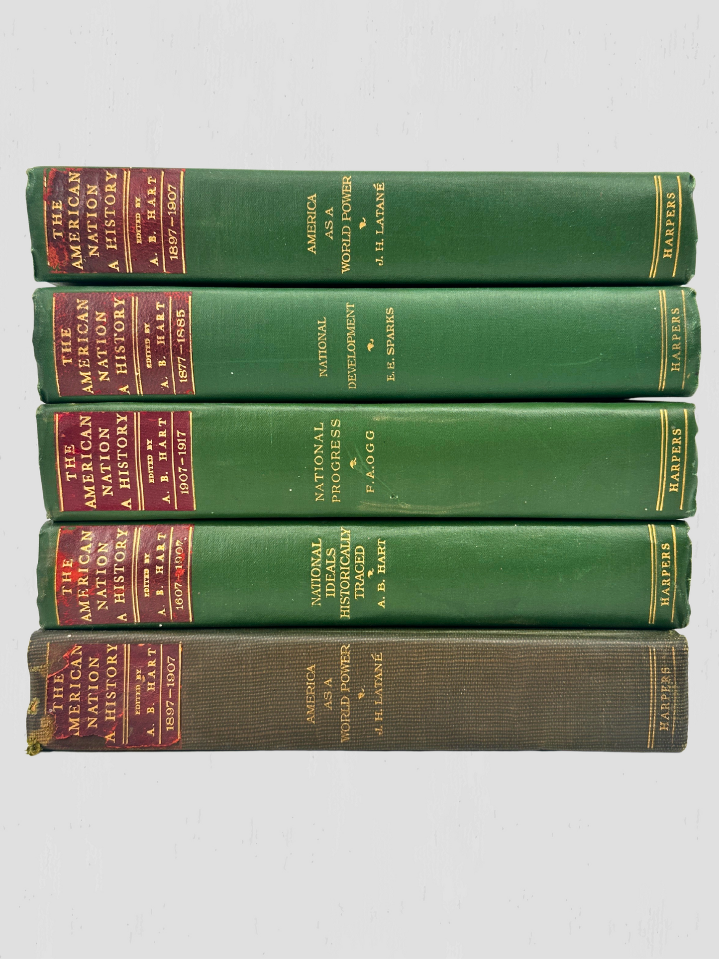 The American Nation - a History Antique Books Set of 5
