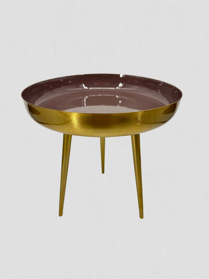 Danish Enamel Rose Drinks Table Small