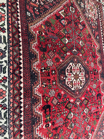 Abadeh Persian Rug Red and Black