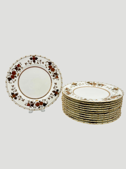Vintage Royal Crown Derby for Tiffany & Co. Dinner Plates - Set of 12
