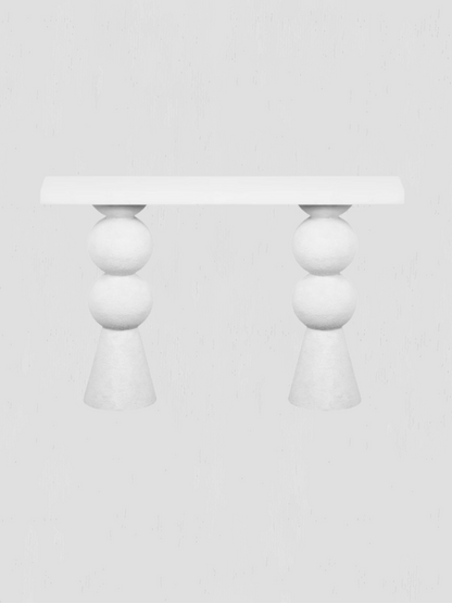 Lupita White Console Table