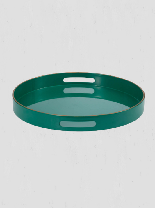 Mimosa Turquoise Round Decorative Tray