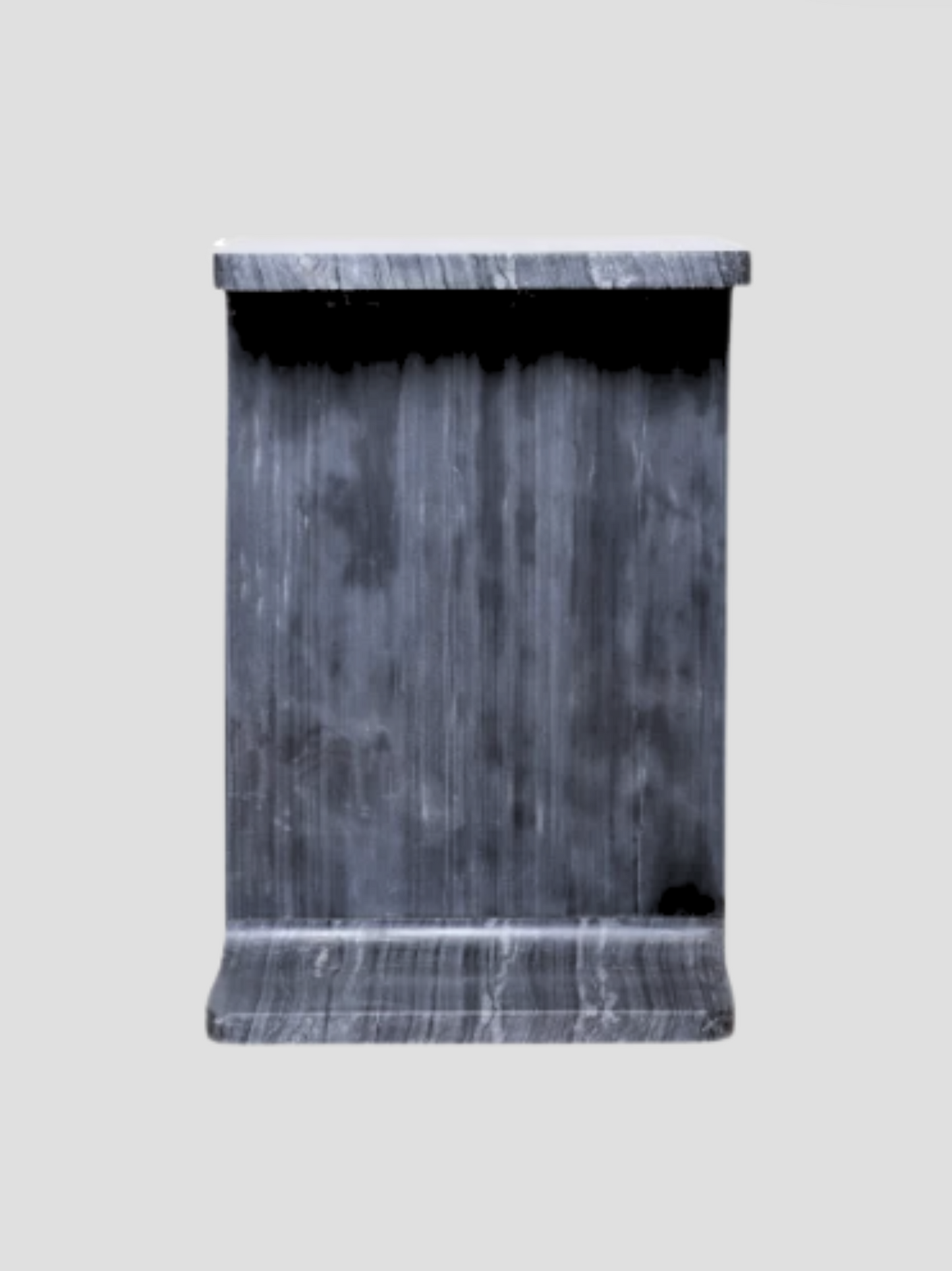 I Beam Black Marble Side Table