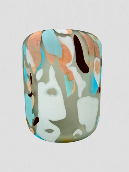 Mardi Gras Glass Vase