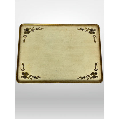 Florentine Hand Painted Gold Shell Detail Tea Table Mid-Century Hoof Foot